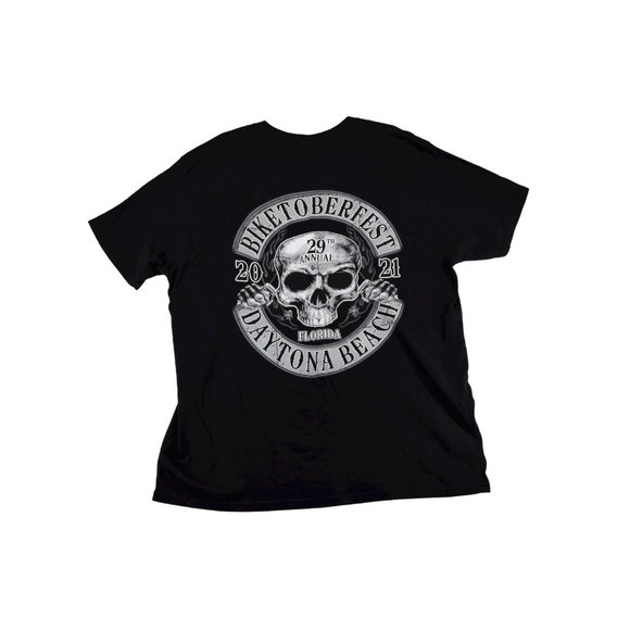 Biketober Skull Daytona Beach‎ Motorcycle Rally Shirt Size XXL - Picture 1 of 3